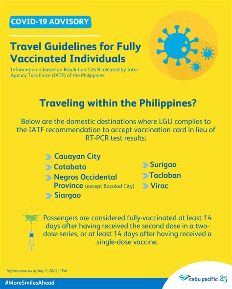 Cebu Pacific: 10 destinations now accept vaccination card as .